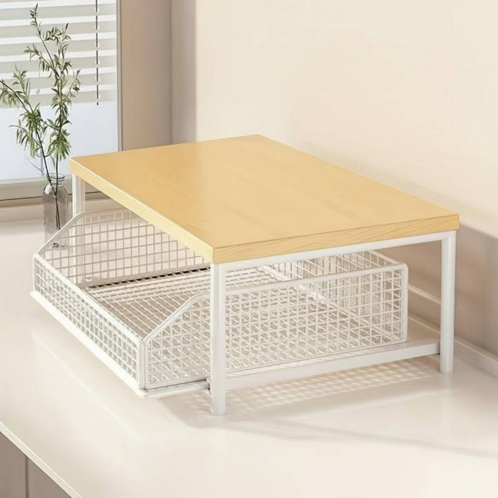 Kitchen Appliances Countertop - رف مطبخ من طبقتين لتوفير المساحة،