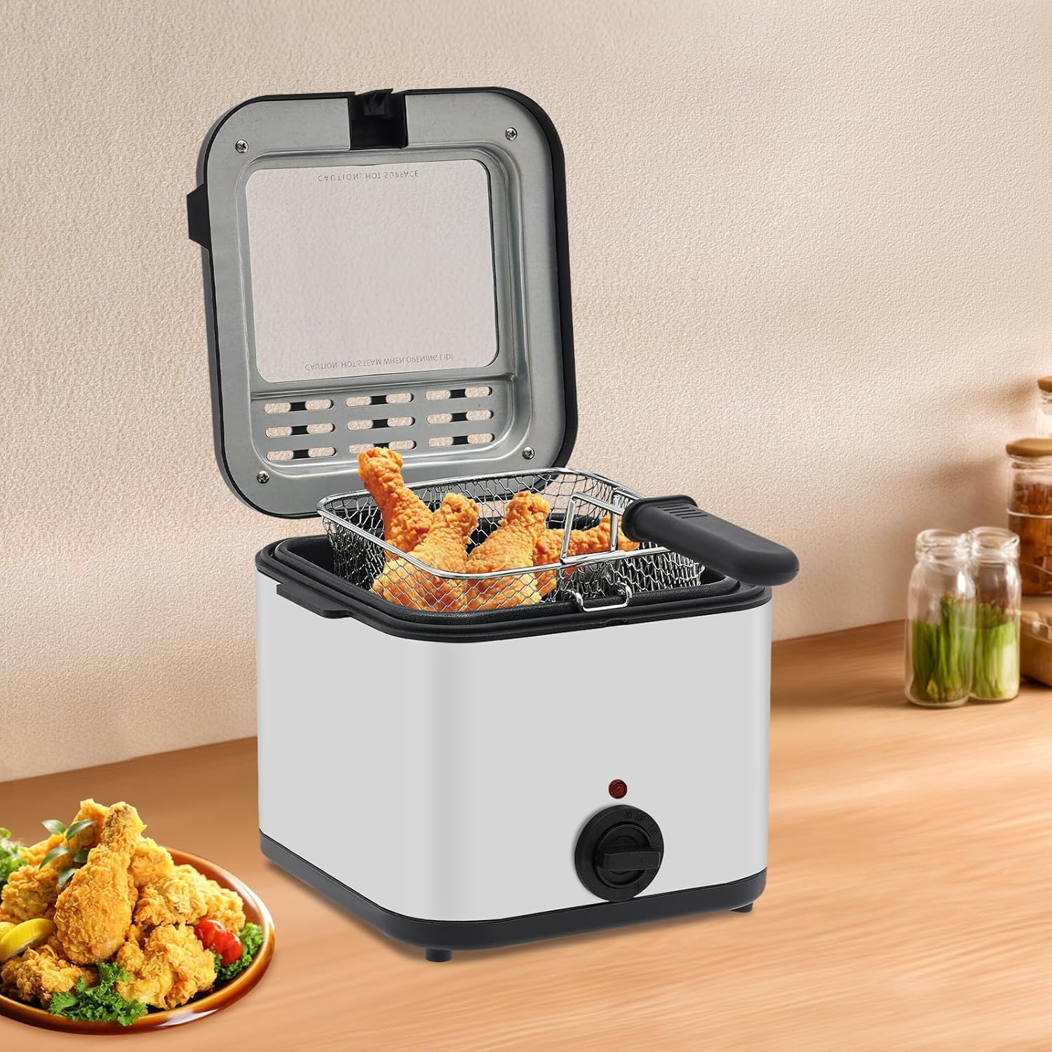 Kitchen Appliances Countertop - مقلاة كهربائية للطاولة، سعة 2.64 لتر،