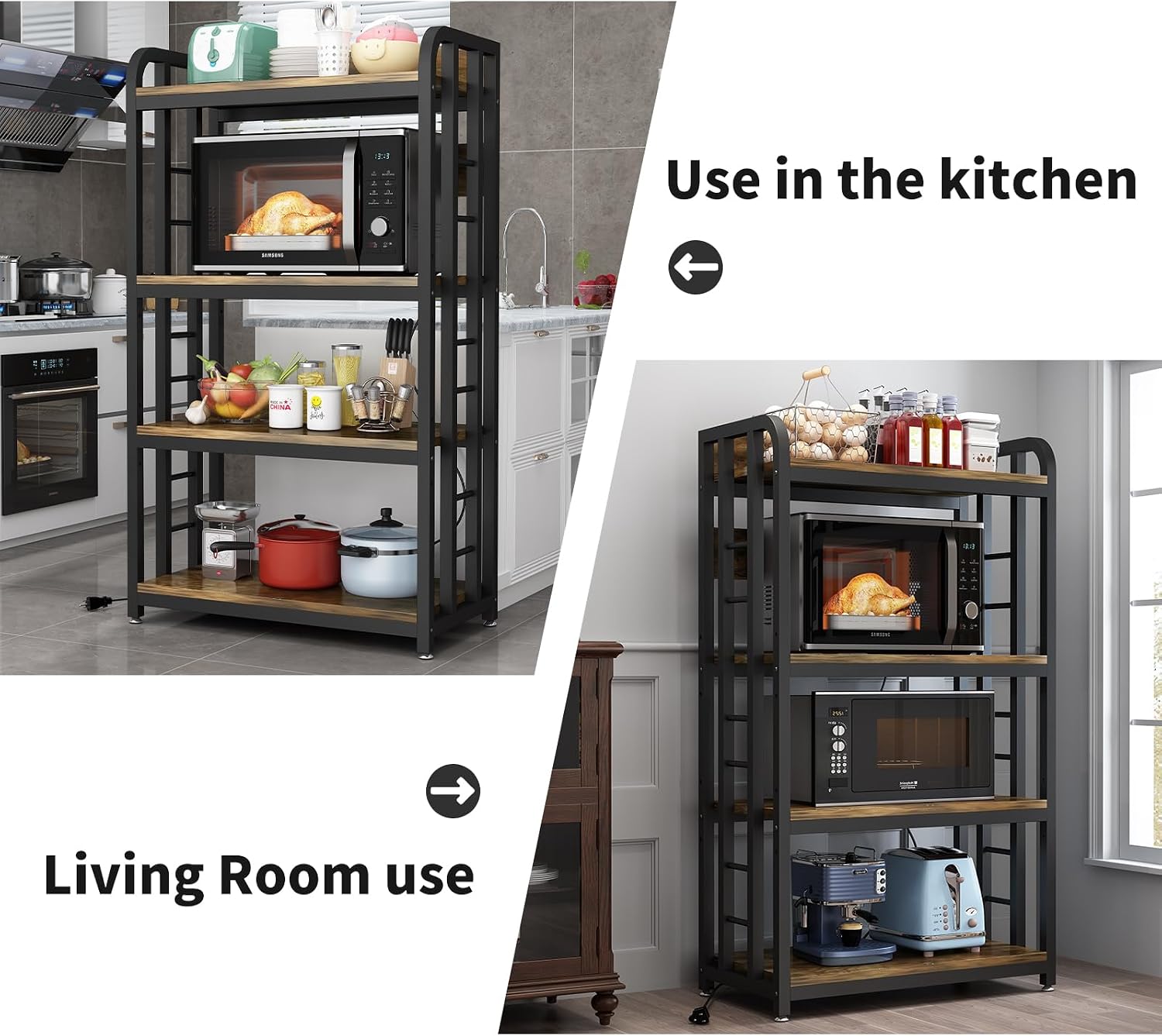 رف مطبخ من 4 طبقات مع منفذ طاق - مراجعة Kitchen Appliances Countertop وسعره