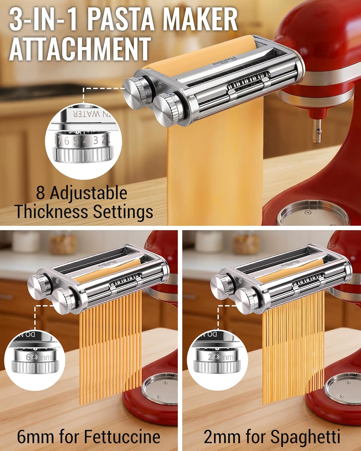 ملحق تقطيع المعكرونة 3 في 1 لخ - مراجعة Kitchen Appliances Kitchenaid وسعره