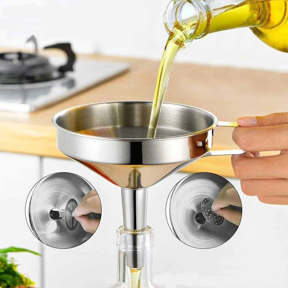 1 قطعة قمع زيت طهي من الستانلس - مراجعة Kitchen Appliances Packages وسعره