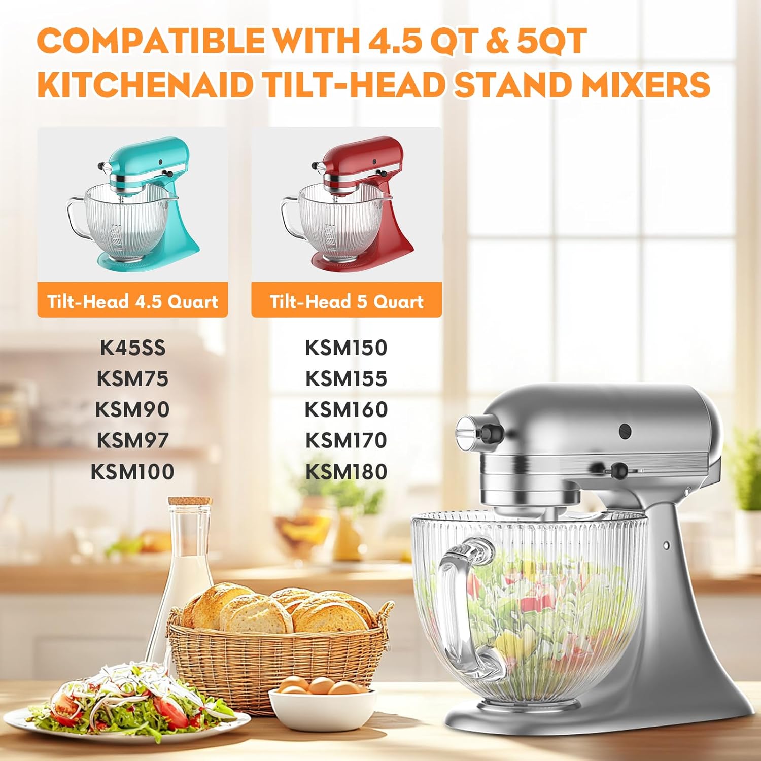 وعاء زجاجي GVODE لخلاط كيتشن ا - مراجعة Kitchen Appliances Kitchenaid وسعره