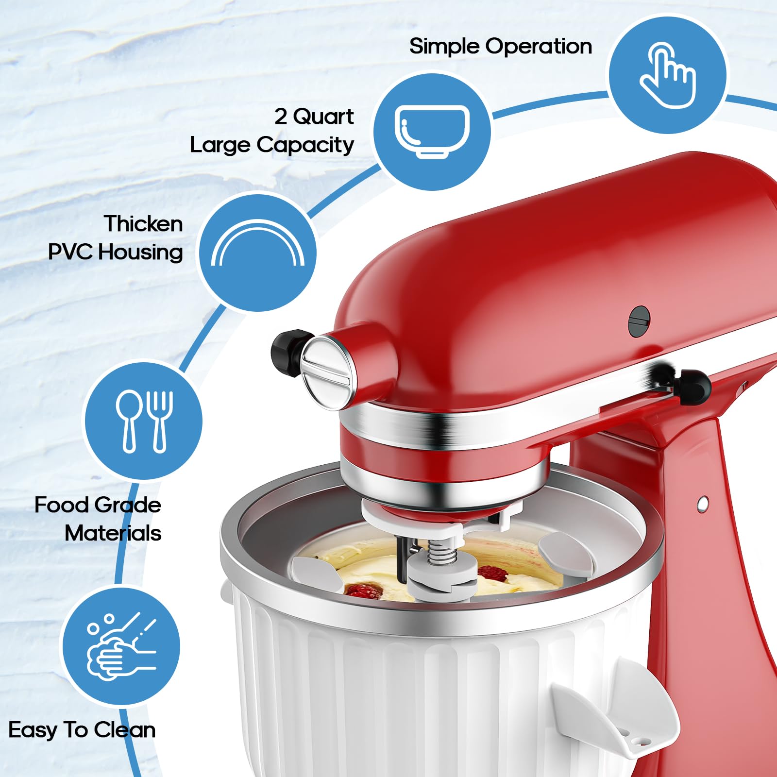 ملحق صانع الآيس كريم بسعة 2 كو - مراجعة Kitchen Appliances Kitchenaid وسعره