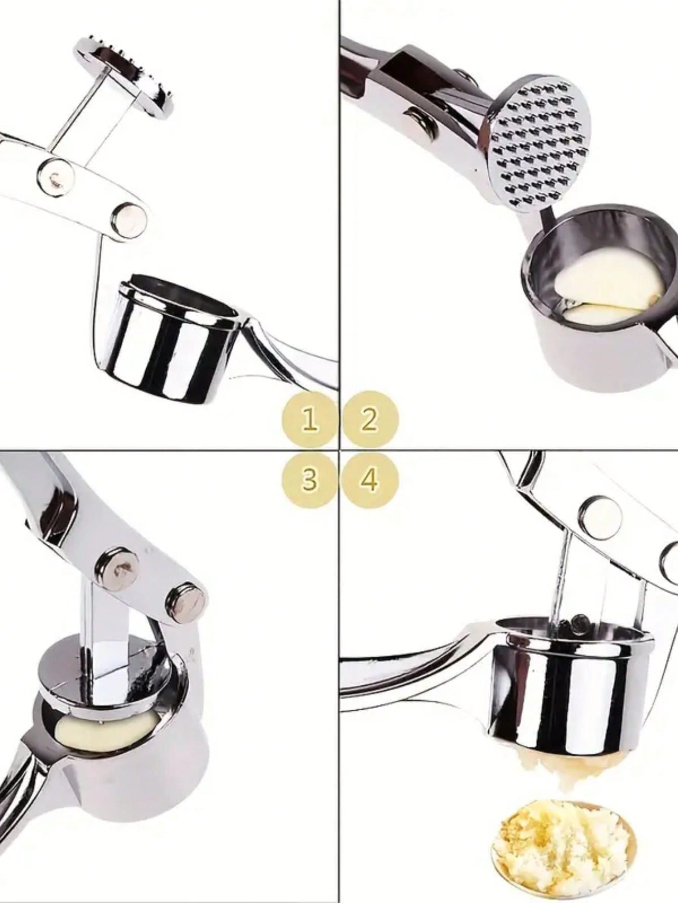 مكبس ثوم يدوي من الفولاذ المقا - مراجعة Kitchen Appliances Packages وسعره