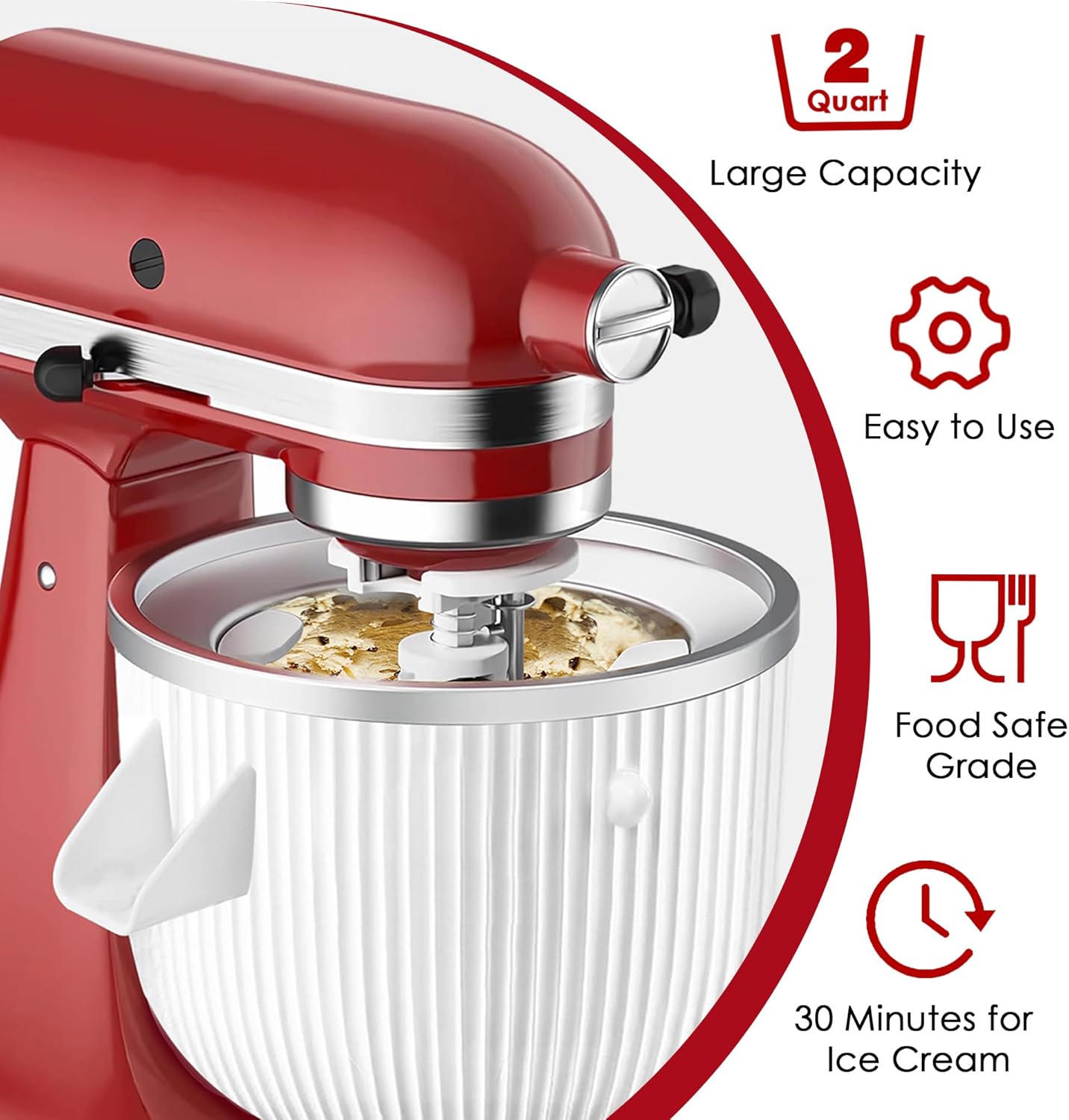 مرفق صانع الآيس كريم لخلاطات ح - مراجعة Kitchen Appliances Kitchenaid وسعره
